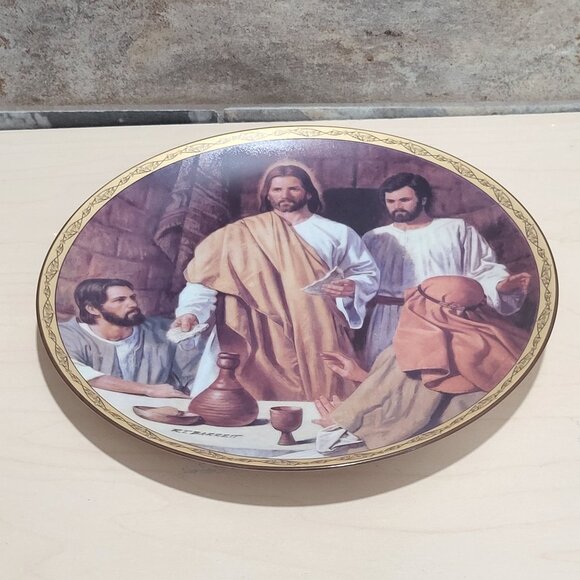 The Last Supper Plate Robert T Barrett  Life of Christ Bradford Exchange 1994 - Picture 6 of 12